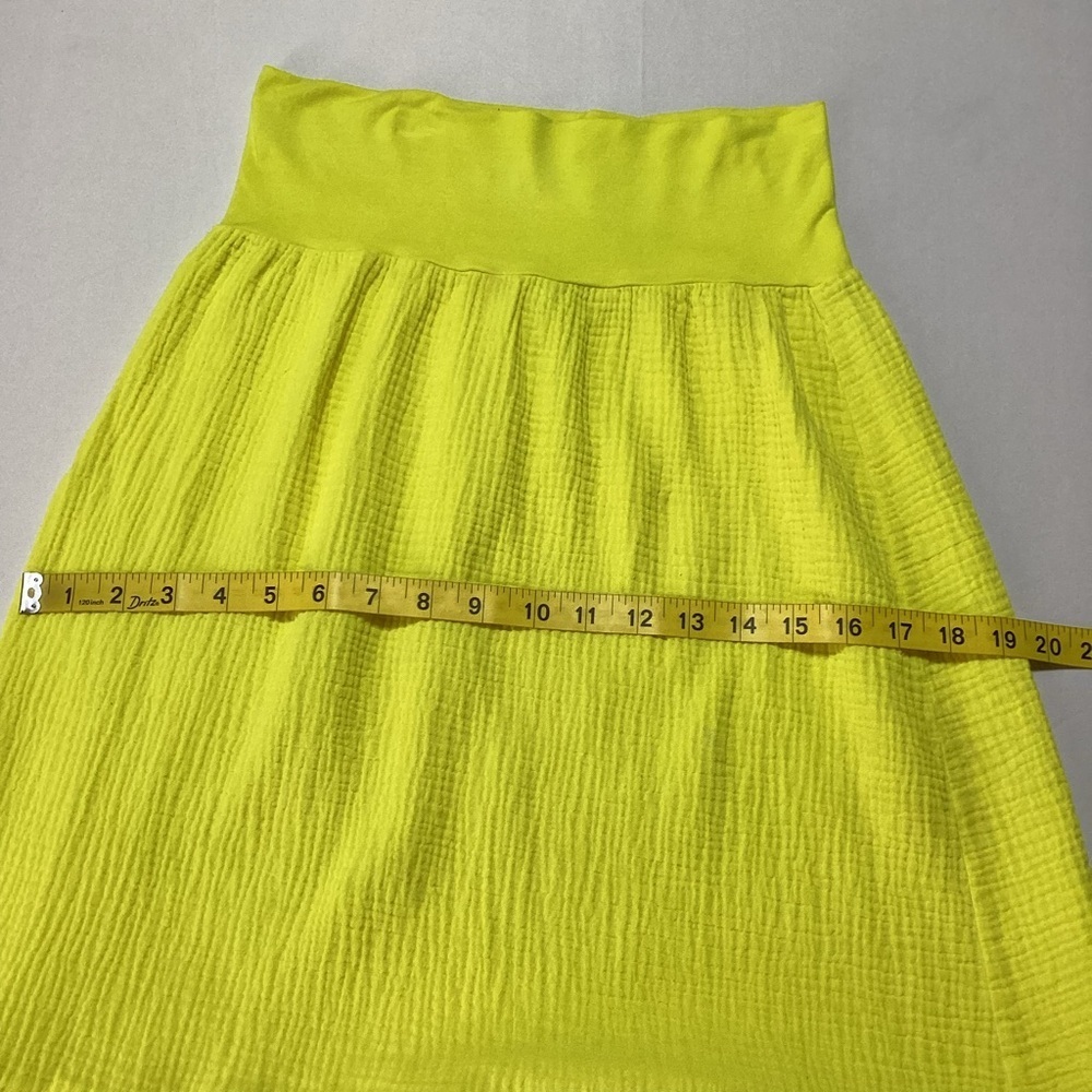 bryn Walker Cotton Gause Sunny Yellow Maxi Skirt - Picture 10 of 12